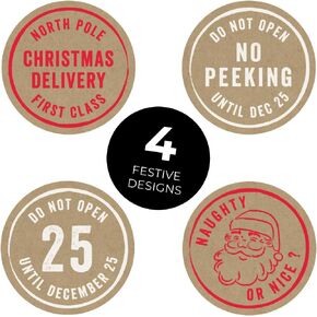 Snowflake Stickers / 500 Winter Envelope Seals / 4 Alternating Christmas Snowflake Designs / 1.5" Diameter Holiday Labels/Made in The USA