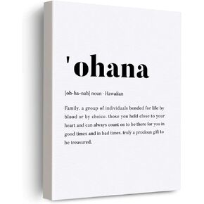 EVXID Aloha Definition Canvas Poster Painting Wall Art, Aloha Definition Print Picture Artwork Framed Ready to Hang for Home Wall Decor 12 x 15 Inch