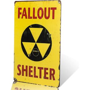 dingleiever-Christmas Gifts "Fallout Shelter Vintage Metal Tin Sign,Garage Decor Man Cave sign