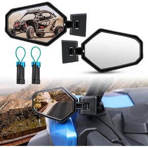 Rear View Mirror & Side Mirrors for 2021-2024 Can Am Commander, 2018-2024 Can Am Maverick Trail Sport 800 1000R, A & UTV PRO Convex Rearview SXS Mirrors, Replace OEM # 715003638, 715003639