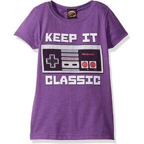 Nintendo Girls' Kepp It Classic Controller Graphic Tee