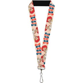 Lanyard Toy Story Jessie 2 Poses Pinks Red Blue