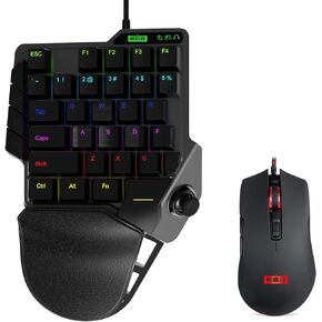 Pro Gaming Keyboard and Mouse Combo Compatible with Playstation 4, Playstation 3, Xbox One, Xbox 360, Switch, Switch Lite and PC, NXL-95237