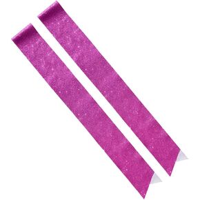 CoolerthingsDG, 2 Pcs glitter PU leather sashes, Blank Sashes Plain Sashes Party Accessory for Graduation Wedding Party, Satin Sashes Pageant, Make Your Own Sashes, Purple Party Plain Pageant Sashes