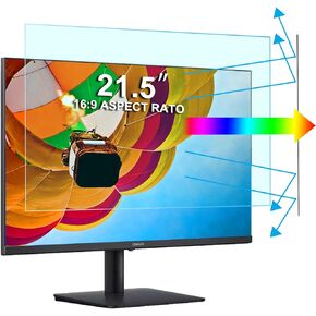 21.5 inch Monitor Anti Blue Light Anti Glare Screen Protector for Diagonal 21.5" Desktop Monitor with Aspect Ratio 16:9, Compatible with Dell/HP/Acer/ViewSonic/ASUS/Aoc/Samsung/Sceptre/LG