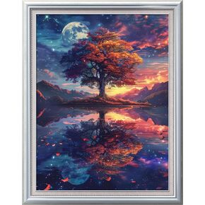Leczany Cross Stitch Stamped Kits for Adults or Kids Beginners Patterns Craft Kit Needlepoint Full Range of DIY Embroidery Kits Starter 11CT 3 Strands | Dragonflies and Lotus 15.8×22.4 inches