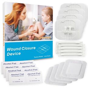 Zip Stitch Emergency Wound Closure Strips 4Pcs Laceration Closure Kit Closures Repair Wounds Without Stitches Butterfly Bandaids Bandages for Wounds