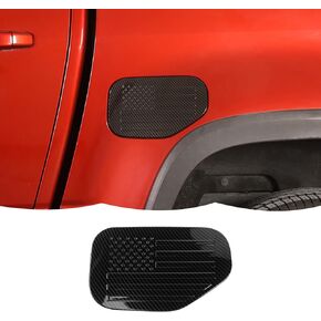 Carbon Fiber Fuel Filler Gas Tank Door Cap Cover Trim US Flag Decoration Exterior Accessories Compatible with Chevrolet Colorado 2014-2023,for GMC CANYON 2014-2022