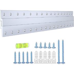 5'' French Cleat Picture Hangers, Aluminum Wall Mount, Interlocking Z Bar Clips Mounting Brackets for Hanging Mirror, Whiteboard, Cabinet, Shelf, Headboard, Art (4 Pairs, Support 60 lbs)