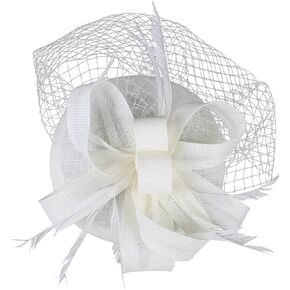 OSALADI Women Fascinator Hat Elegant Fascinator Hat Headband with Mesh Veil Tea Party Headband Wedding Headband for Women in Kuwait