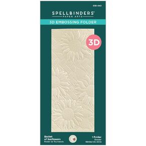 Spellbinders Basket of Sunflowers 3D Embossing Folder by Susan Tierney-Cockburn, Clear