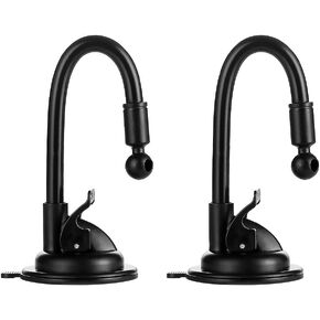 2 Pack Windshield Mount Car Holder Bracket Suction Cup Support Base with 17mm Ball Joint Connector Long Arm Gooseneck Hose Dashboard Stand for Garmin Nuvi GPS Phone Wireless Charger