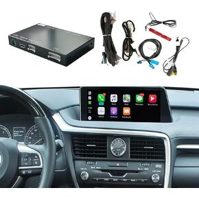 Wireless Carplay Retrofit Kit Decoder for Lexus RX NX ES UX LS LX RC LC GS is Series 2014-2019 Year, Support Android Auto, Mirror Link, Backup Camera, YouTube, Original Car Function