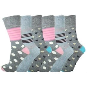 Diabetic Socks for Women 6 Pairs non binding Loose top Socks for swollen feet, Wide Top Socks for women 6-9