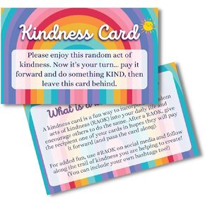 Random Acts of Crochet Kindness Gifts Tags | 50 pk 2 x 3.5" Cards to Give Away Colorful Pay it Forward Crochet Patterns Animals Rainbow RAOCK