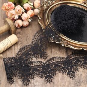 White Lace Trim 3 Yards Venice Lace Ribbon Metaillic Embroidery Lace for Sewing, Cake Dec, Wedding Bridal Dress,Wedding, Home Decoration