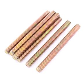 uxcell 8Pcs 1.25mm Pitch M8 x 90mm Male Full Thread Metal Threaded Rod Screw