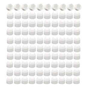 Plastic Nut and Bolt Protection Dome Cover, White Hex Nut Protective Caps Cover, No Thread, M6 x 10mm, 100 PCS