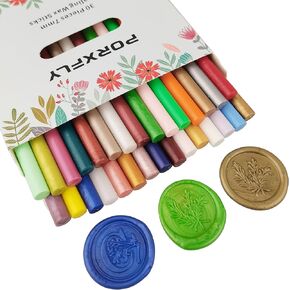 30 Pieces 7mm Sealing Wax Sticks for Glue Gun,PORXFLY Mini Wax Seal Sticks Great for Cards Envelopes,Wedding Invitations,Gift Wrapping,Wine Packages (Plum Purple)