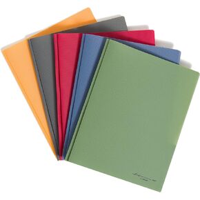 U Brands Fashion 2-Pocket Poly Folder Set, Green, Blue, Red, Gray and Orange, with Built-in Fasteners, 10 Pieces
