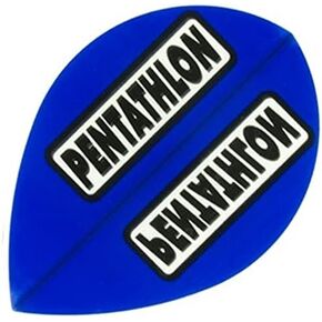 US Darts Pentathlon Blue Pear Shape Dart Flights - 3 Sets (9 Flights) - 100 Micro Ex-Tough in Saudi Arabia