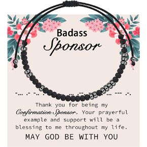 Confirmation Sponsor Secret Message Morse Code Bracelet For Women Sponsor Confirmation Thank You Gift