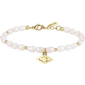 GAVU Freshwater Pearl Jewelry for Women, Women’s Evil Eye Bracelet, Hamsa hand Bracelet for Women, Natural Pearl Bracelet for Women