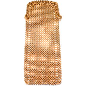 PURAVA Premium Natural Wood Beaded Car Seat Cover - Ergonomic Massaging Cushion for Enhanced Driving Comfort, Universal Fit for Cars and Office Chairs, Durable & Breathable Design for All-Season Use