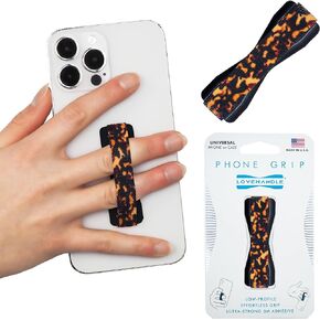 LOVEHANDLE Phone Grip for Most Smartphones and Mini Tablets, Tortiseshell