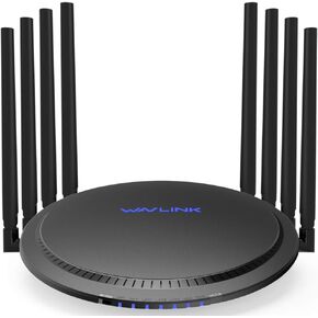 راوتر WAVLINK AC3000 واي فاي ثلاثي الموجات، راوتر ألعاب جيجابت عالي الطاقة مع إيثرنت 5 جيجابايت ومنفذ USB 3.0 | ما يصل إلى 64-96 اتصالات | الرقابة الأبوية، جودة الخدمة، MU-MIMO لبث الألعاب in Saudi Arabia