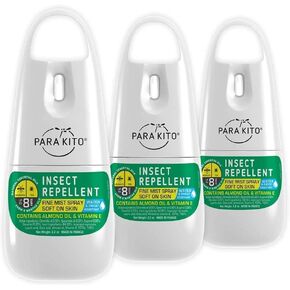 بخاخ باراكيتو للبعوض والقراد والحشرات - خالٍ من DEET، زيت السترونيلا العطري، مقاوم للماء والعرق، حماية من لدغات البعوض في التخييم والمشي لمسافات طويلة والسفر والأنشطة الخارجية (2.2 أونصة) in Kuwait