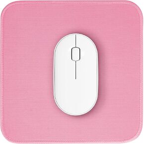 Pink Mouse pad, Splash Resistant Texture 8.6 x 8.6 inches, Beautiful and Cute Mousepad, Sewn Border Slide Waterproof Rubber Mousepad