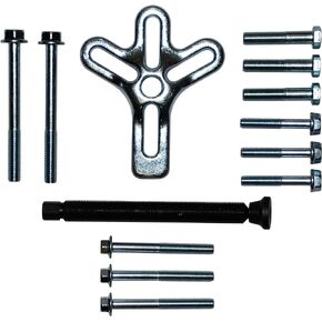 Cal-Van Tools 189 Harmonic Balancer Puller - 2.30 lb. Pulley Puller Kit with 4 Slots Yoke, Swiveling Center Screw. Automotive Engine Tools,Multi,One Size