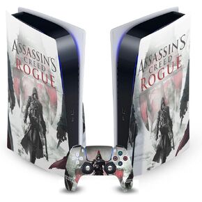 Head Case Designs Officially Licensed Assassin's Creed Glacier Logo Rogue Key Art Vinyl Faceplate Gaming Skin Decal Compatible with Sony Playstation 5 PS5 Disc Edition Console & DualSense Controller in Kuwait