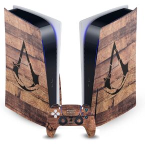 Head Case Designs Officially Licensed Assassin's Creed Glacier Logo Rogue Key Art Vinyl Faceplate Gaming Skin Decal Compatible with Sony Playstation 5 PS5 Disc Edition Console & DualSense Controller