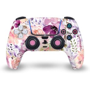 Head Case Designs Officially Licensed Anis Illustration Floral Chaos Art Mix Vinyl Faceplate Sticker Gaming Skin Decal Cover Compatible with Sony PlayStation 5 PS5 DualSense Controller