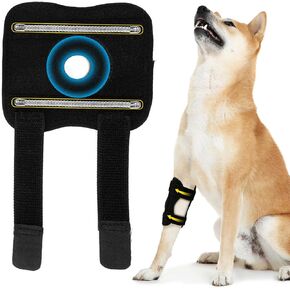 1 Pair Dog Leg Brace for Rear Hock & Ankle Front Leg Support, Canine Hind Leg Joint Compression Wrap, Dog Leg Support, Injury and Sprain Protection, Ankle Brace with Knee Support for Dogs (L)