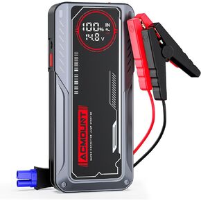3000A Super Capacitor Jump Starter, 500F Battery-Free Car Jump Box(Up to 10.0L Gas, 8L Diesel), Built-in Supercapacitor with Large LCD Display, No Pre-Charging Starter in Kuwait