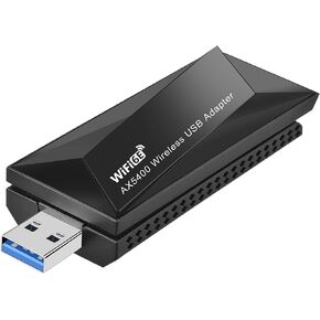 WiFi 6E Adapter Wireless USB for PC - AXE5400 Tri-Band 6G/5G/2.4G WiFi 6E USB Adapter for Desktop PC Laptop, MU-MIMO Technologies, Wireless Adapter for Desktop Network Adapters Supports Windows 11/10