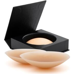 Nipple Covers Breast Pasties with Travel Box - Silicone Enhanced Comfort - Adhesive, Reusable