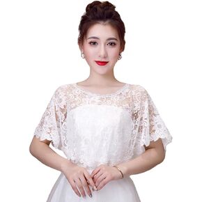 Lace Wedding Shawls Wrap For Women Bridal Shrug Bolero Cape Shoulder Covers Up For Dress Party