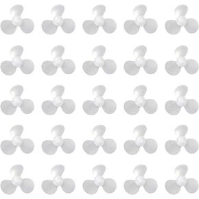 30 Pc Propeller Props, Small Three-Blade Propeller Blade Transparent Soft Fan Blade Model Creative Production Process Material Model 2.6in axis Diameter 0.08in skrnrhrery