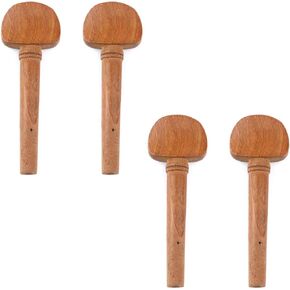 4/4 Size Violin Fiddle Tuning Peg Wooden Violin Tuning Pegs Replacement for 4/4 Size Violin, Jujube Wood - Pack of 4