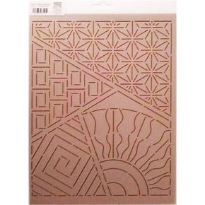 Quilting Creations Mylar Quilt Stencils - Sashiko Sampler, 8" x 10"