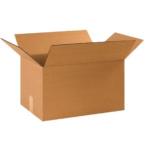 BOX USA 25 Pack of Heavy-Duty Corrugated Cardboard Boxes, 17 1/4" L x 11 1/4" W x 10" H, Kraft, Shipping, Packing and Moving