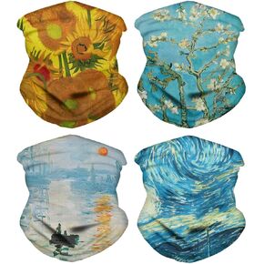 Van Gogh Balaclava for Women Men Headwear Bandana Head Wrap Scarf Neck Warmer Headband for Cycling Outdoor
