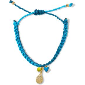 GIMMEDAT Tennis Racket Ball Gold Charm Bracelet Waterproof Adjustable Friendship Jewelry Gift Teams