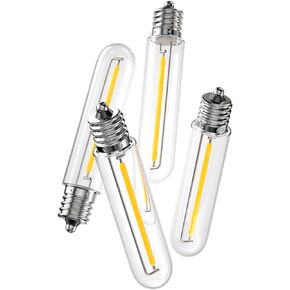 LED Replacement Bulbs 1W T13, 4 Pack Waterproof E12 Screw Base for Outdoor LED String Lights Shatterproof, for Indoor and Outdoor Use