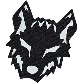 Wolf Tactical Military Morale Lasercut Patch [Black White]