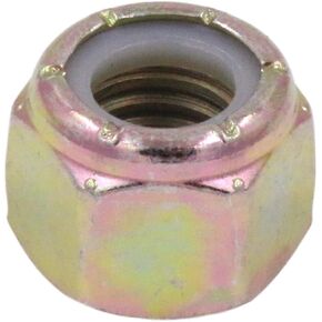 3/8-16 Grade 8 Nylock, NE Nylon Insert Hex Nut Lock Grade C Zinc Yellow - U-Turn (25 Pack)